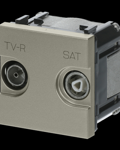 Розетка tv-r-sat прохідна zenit шампань, 2cla225180n1901, abb