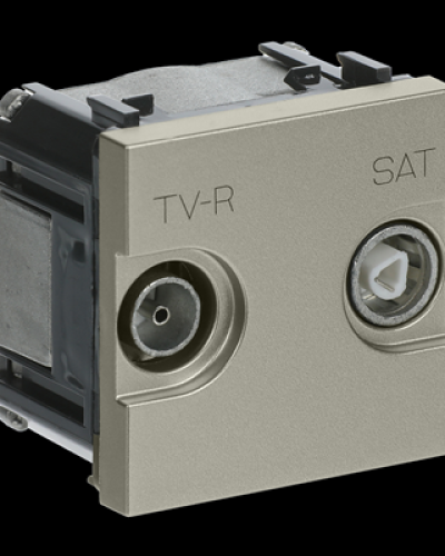 Розетка tv-r-sat прохідна zenit шампань, 2cla225180n1901, abb