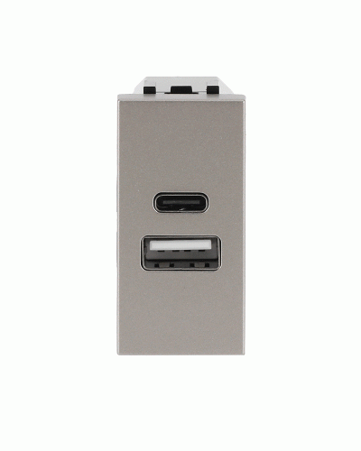 Usb-зарядка zenit шампань/ 1 мод., 2cla218500n1901, abb