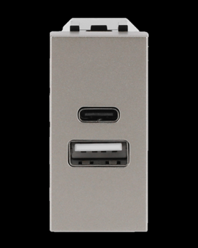 Usb-зарядка zenit шампань/ 1 мод., 2cla218500n1901, abb