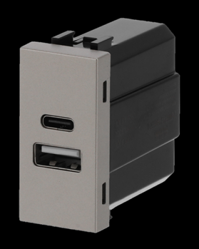 Usb-зарядка zenit шампань/ 1 мод., 2cla218500n1901, abb