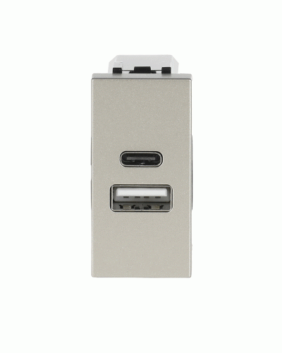 Usb-зарядка 2a zenit шампань/ 1 мод., 2cla218520n1901, abb