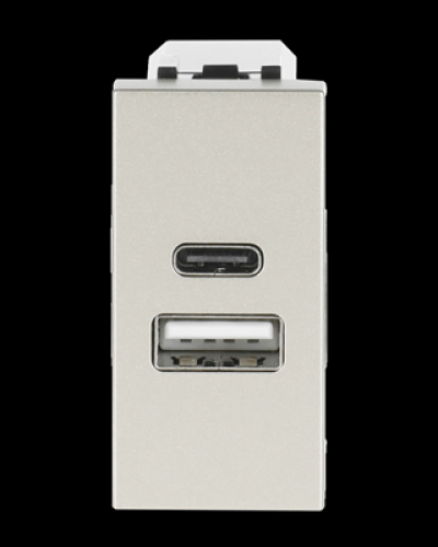 Usb-зарядка 2a zenit шампань/ 1 мод., 2cla218520n1901, abb