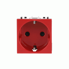 Розетка SCHUKO заз. Zenit червона, 2CLA228870N1001, ABB