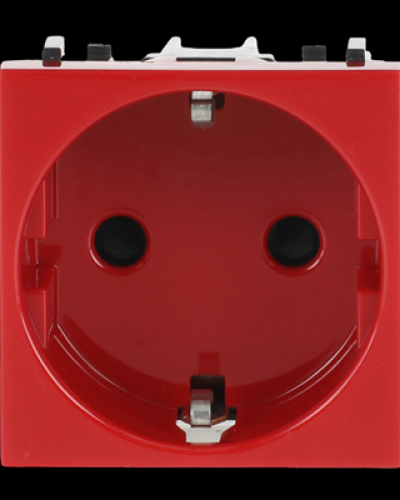 Розетка schuko заз. zenit червона, 2cla228870n1001, abb