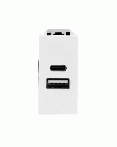 Usb-зарядка 2a zenit білий/ 1 мод., 2cla218520n1101, abb