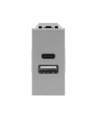 Usb-зарядка zenit срібл./ 1 мод., 2cla218500n1301, abb