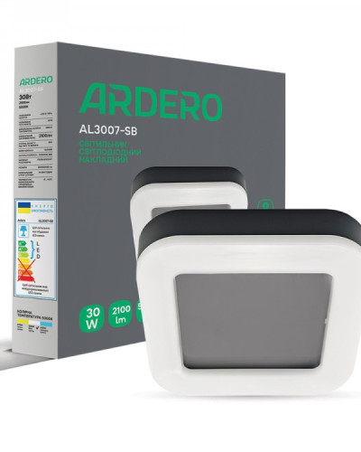 Світлодіодний світильник Ardero AL3007-SB 30W 5000К IP65 чорний