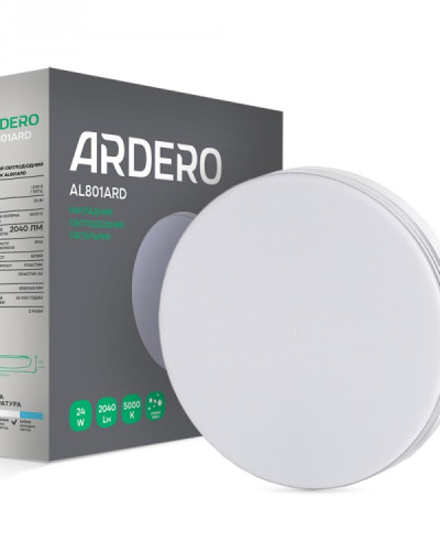 Накладний світлодіодний світильник Ardero AL801ARD 24W ІР40 коло