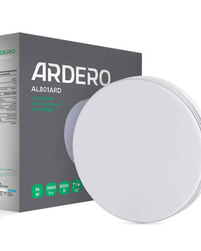 Накладний світлодіодний світильник Ardero AL801ARD 36W ІР40 коло