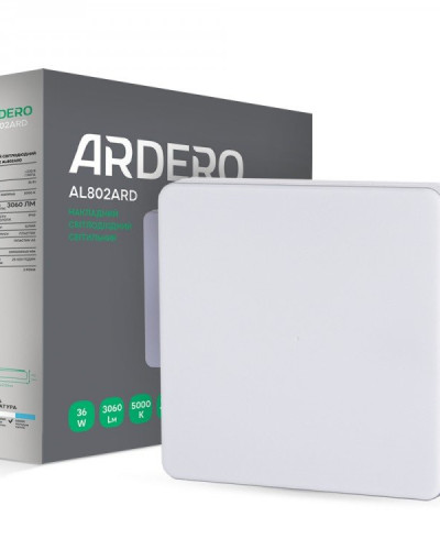 Накладний світлодіодний світильник Ardero AL802ARD 36W ІР40 квадрат