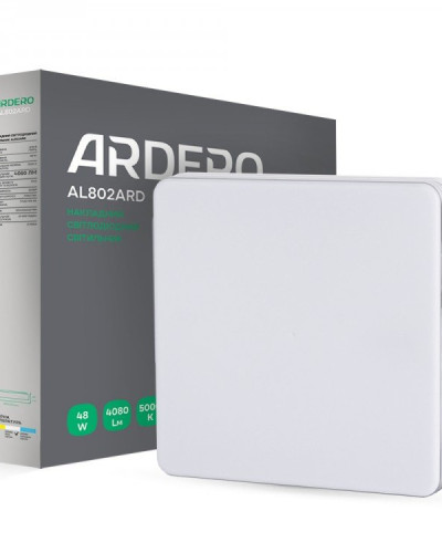 Накладний світлодіодний світильник Ardero AL802ARD 48W ІР40 квадрат