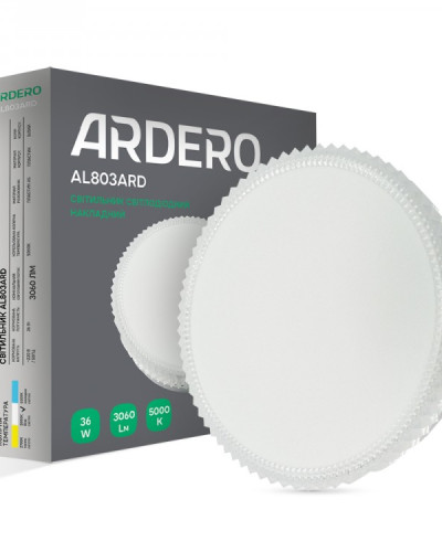 Накладний світлодіодний світильник Ardero AL803ARD 36W ІР40 коло декор
