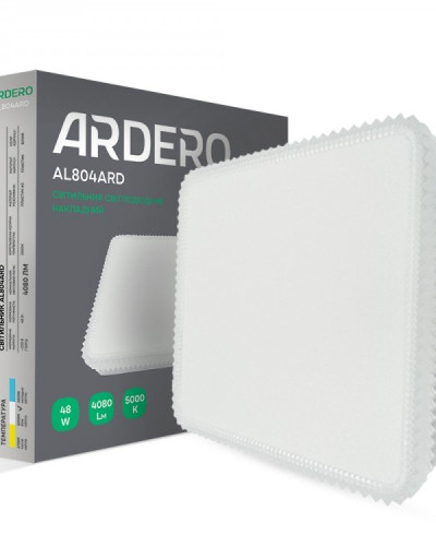 Накладний світлодіодний світильник Ardero AL804ARD 36W ІР40 квадрат декор