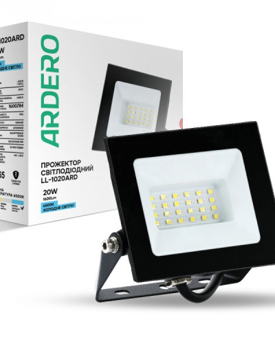 Світлодіодний прожектор Ardero LL-1020ARD 20Вт 6500K IP65