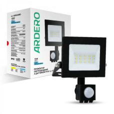 Світлодіодний прожектор Ardero LL-2010ARD 10Вт 6500K IP65 з датчиком руху