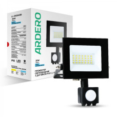 Світлодіодний прожектор Ardero LL-2020ARD 20Вт 6500K IP65 з датчиком руху