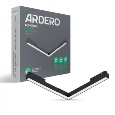 Магнітний трековий світильник Ardero MGN302L 24Вт 4000К IP40 кутовий чорний