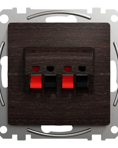 Аудио-розетка двойная, Sedna Design & Elements, Венге - имитация дерева, SDD181411 Schneider Electric