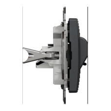 Аудиорозетка Черная Sedna Design Schneider Electric SDD114411