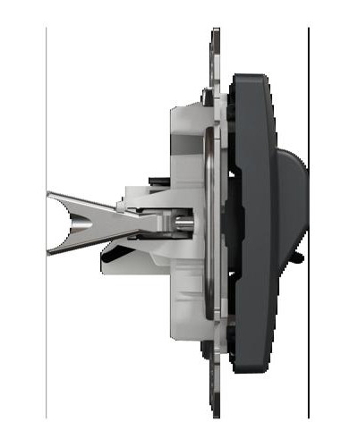 Аудиорозетка Черная Sedna Design Schneider Electric SDD114411