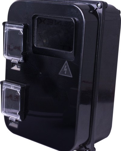 Корпус пластиковий e.mbox.stand.plastic.n.f3, під трифазний лічильник, навісний, з комплектом метизів