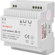 Блок живлення на DIN-рейку e.m-power.30.12 30Вт, DC12В