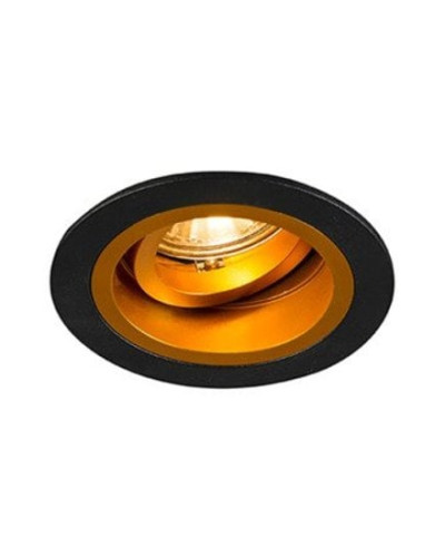 Спот черный+золотой CHUCK DL ROUND 92702