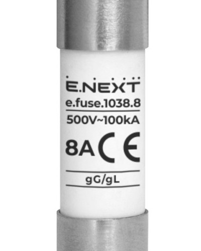 Запобіжник плавкий e.fuse.1038.8, типорозмір 10х38, 8А