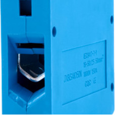 Клемна колодка набірна на DIN-рейку e.tc.din.pro.50.blue, синя, з кришкою