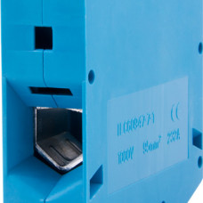 Клемна колодка набірна на DIN-рейку e.tc.din.pro.95.blue, синя, з кришкою