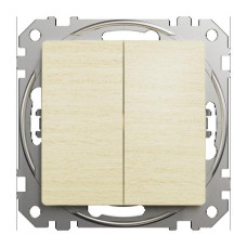 Двухклавишный переключатель Береза-Искусственное дерево Sedna Elements Schneider Electric SDD180108