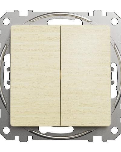 Двухклавишный переключатель Береза-Искусственное дерево Sedna Elements Schneider Electric SDD180108
