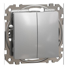Двухклавишный выключатель Алюминий Sedna Design Schneider Electric SDD113105
