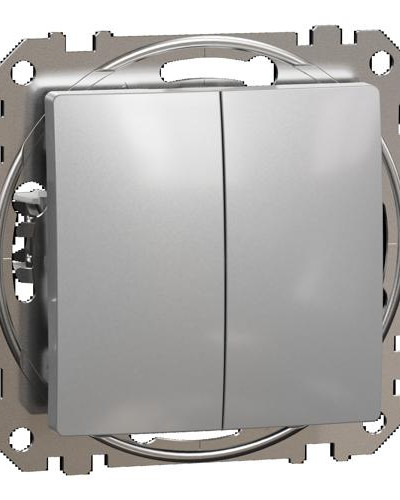 Двухклавишный выключатель Алюминий Sedna Design Schneider Electric SDD113105