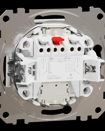 Двухклавишный выключатель с синей LED подсветкой Белый Sedna Design Schneider Electric SDD111105L