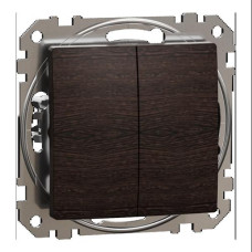 Двухклавишный выключатель Венге Sedna Design Schneider Electric SDD181105