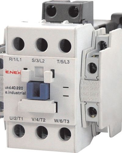 Контактор e.industrial.ukd.40.220, 40А, 220В DC, 1no+1nc
