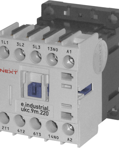 Контактор e.industrial.ukc.9M.220, 9А, 220В, no, малогабаритний