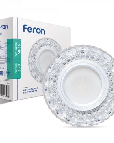 Вбудований світильник Feron 7095 з LED підсвічуванням