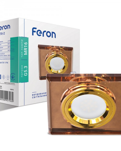 Вбудований світильник Feron 8170-2 коричневий золото