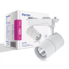 Трековий світильник Feron AL103 30W 4000К IP40 білий кут розсіювання 60