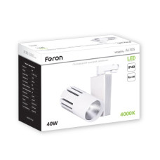 Трековий світильник Feron AL105 40W 4000К IP40 білий
