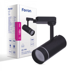 Трековий світильник Feron AL106 18W 4000К IP40 чорний