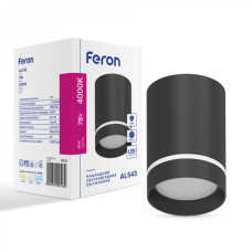 Накладний світлодіодний світильник Feron AL543 7Вт 4000К IP20 чорний