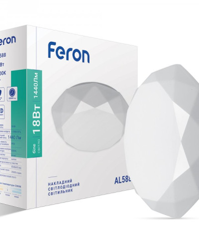 Світлодіодний світильник Feron AL588 18W 5000К IP20