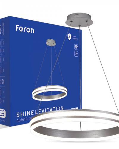 Світлодіодна Люстра Feron AL6610 SHINE LEVITATION 50Вт 4000К IP20 срібло