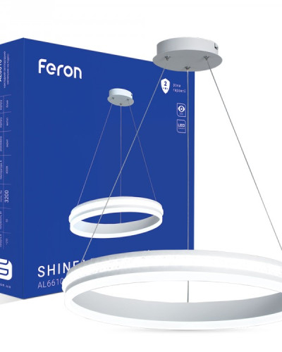 Світлодіодна Люстра Feron AL6610 SHINE LEVITATION 50Вт 4000К IP20 білий