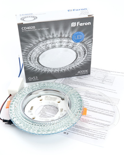 Вбудований світильник Feron CD4020 з LED підсвічуванням