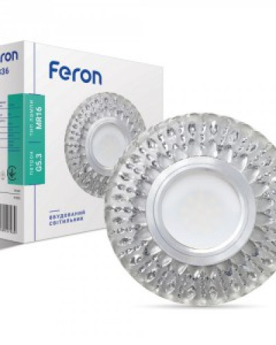 Встраиваемый светильник Feron CD836 с LED подсветкой